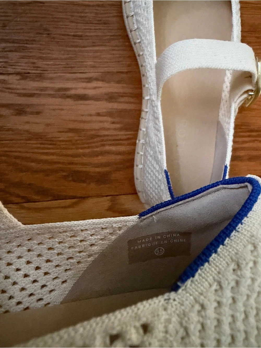 Rothy’s Espadrille Mary Jane - Jasmine (white/cream) - 9.5 - NIB